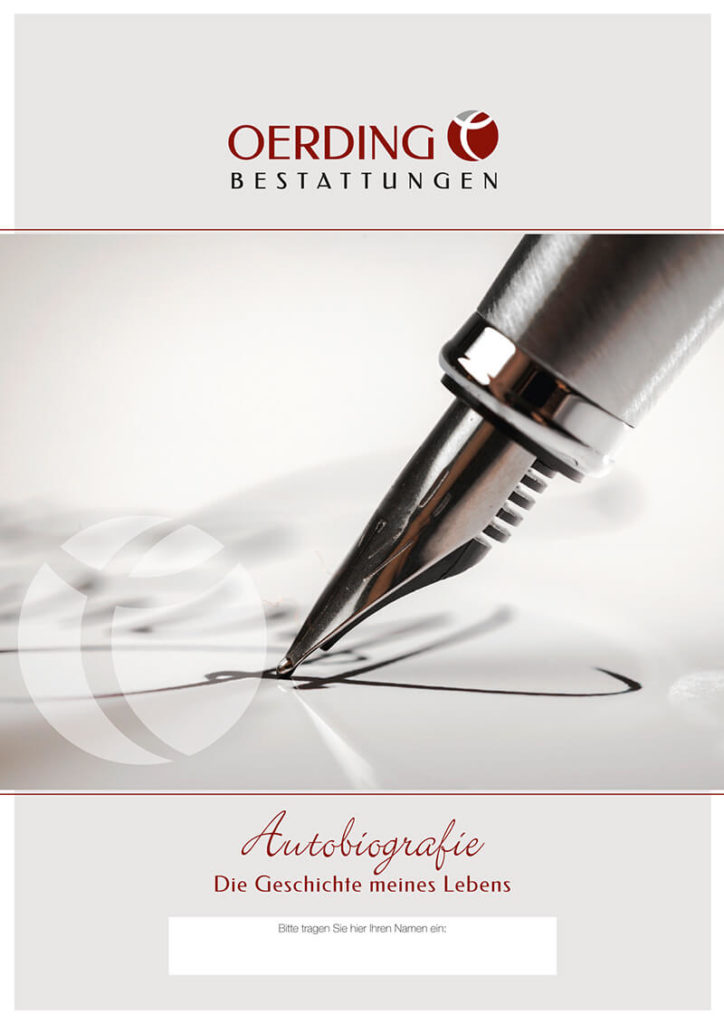 Deckblatt der Autobiografie von Oerding Bestattungen Zeven